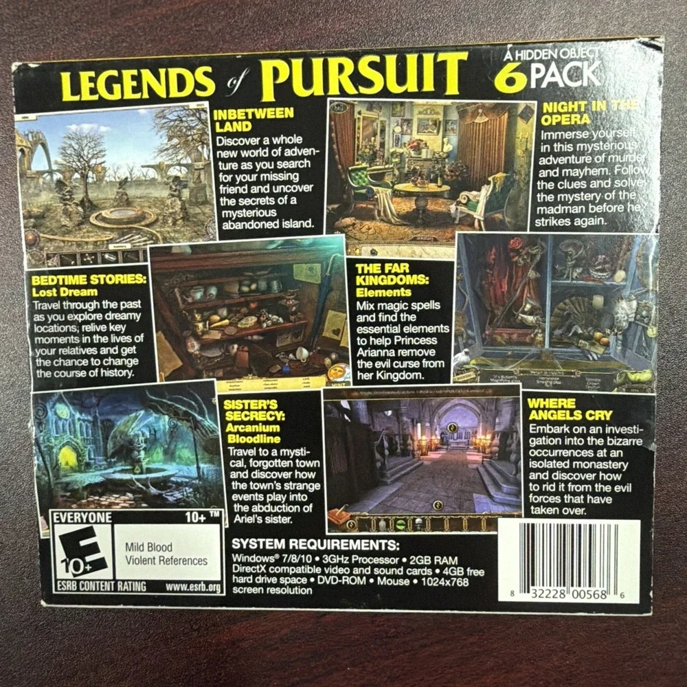 Legends of Cursed Souls Beyond Pursuit Peril 36-Pack Hidden Objects PC DVD ROM